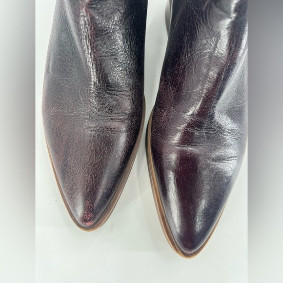 🌸ZARA brown zip up boots 9.5 - Picture 4 of 10